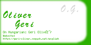 oliver geri business card
